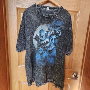 Vintage 1990s Batman Black Acid Wash DC Comics‎ Reversible to Catwomen Shirt 2XL